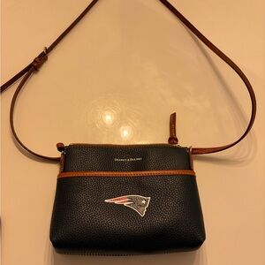 Dooney & Bourke Navy and Tan Crossbody Bag